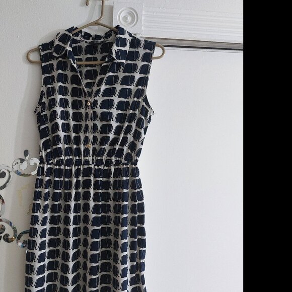 Alfani Elephant Print Dress 6P Great Summer Sleeveless Dress - Picture 1 of 10
